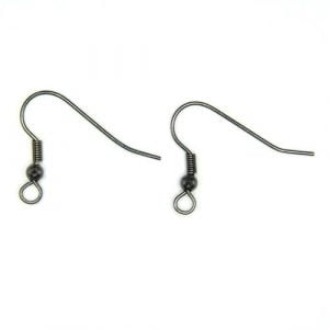 Gunmetal Fish Hook Ear Wire