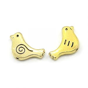 Bird Spacer Bead - Gold