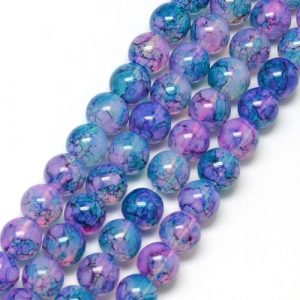 Marbled Glass Beads - Multi