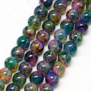 Marbled Glass Beads - Multi