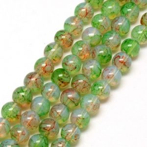 Marbled Glass Beads - Multi