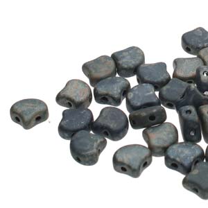 Ginko Beads Matte Jet Rembrandt - 7.5mm - 10g - Riverside Beads