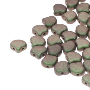 Ginko Beads Plychrm Sage and Citrus - 7.5mm - 10g - Riverside Beads