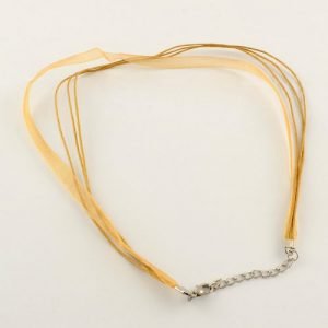 Ribbon Cord Necklace Gold - Riverside Beads