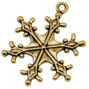 Snowflake Charms - Gold Plated - Riverside Beads