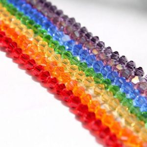 4mm Rainbow Crystal Bicone Strand Bundle – Approx. 700 Pieces