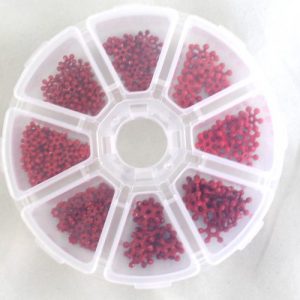 Matt Red Sparkle Spacers - Riverside Beads