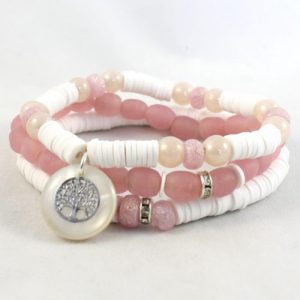 Boho Bracelet Collection - Pink-riverside beads