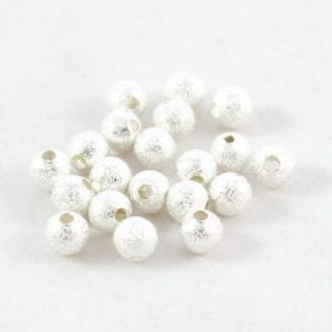 6mm Silver Stardust Bead - Riverside Beads