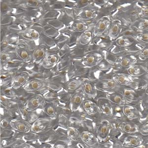 Long Magatamas Silver Lined Crystal - Riverside Beads