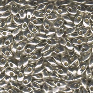 Long Magatamas Galvanised Silver - Riverside Beads
