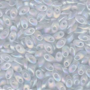 Long Magatamas Matte Transparent Crystal AB - Riverside Beads