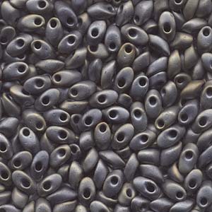 Long Magatamas Matte Metallic Silver Grey - Riverside Beads