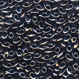 Long Magatamas Metallic Brown Iris - Riverside Beads