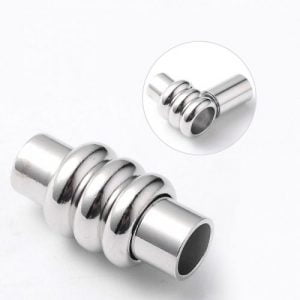 5mm Silver Kumihimo Magnetic Clasp