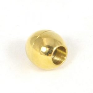 6mm Gold Kumihimo Magnetic Barrel Clasp