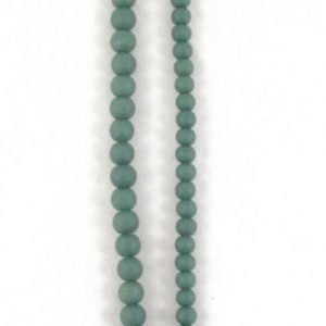 Stone Effect Glass Beads 6mm and 8mm - Dark Green - Riverside Beads