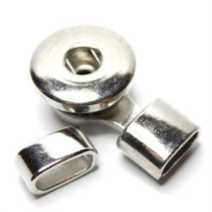 Popper Jewellery Clasp Plain - Silver - Riverside Beads
