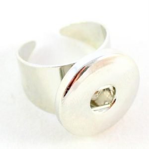 Popper Jewellery Wide Ring - Silver - Riverside Beads