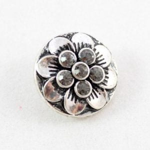 Popper Charm Floral Diamante - Clear