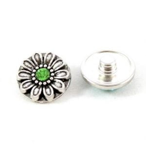 Popper Charm Diamante Daisy - Green