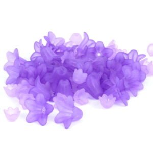 Purple Acrylic Lucite Flower Bead