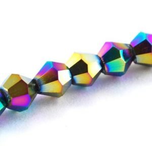 Crystal Bicone Bead - Purple Iris