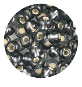 Size 6/0 Preciosa Seed Beads - S/L Black Diamond