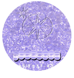 Size 6/0 Preciosa Seed Beads - Transparent Violet
