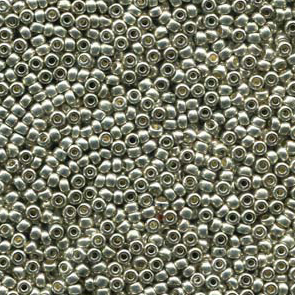 Size 6/0 Preciosia Seed Beads - Metallic Silver