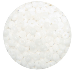Size 6/0 Preciosa Seed Beads - Opaque White