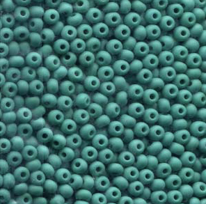 Size 6/0 Preciosa Seed Beads - Green Turquoise Matt