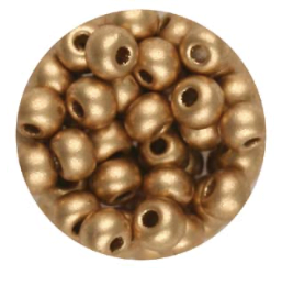 Size 6/0 Preciosa Seed Beads - Metallic Gold