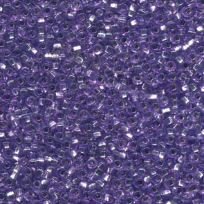 Size 8/0 Preciosa Seed Beads - Silver Lined Amethyst
