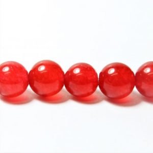 Red Jade Bead 8mm - Riverside Beads