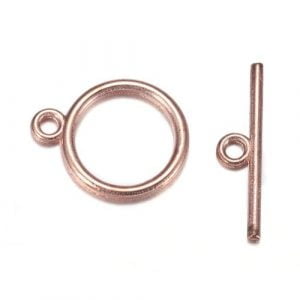 14mm Toggle Clasp Round - Rose Gold Plated