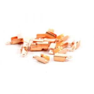 Rose Gold Plated Box Clasp Cord End - 13x5mm