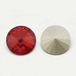 18mm Glass Rivoli - Ruby