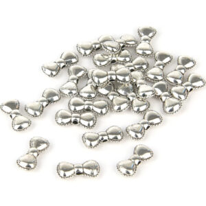 Bow Spacer Bead - Silver