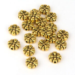 Tibetan Style Flower Beads - Riverside Beads