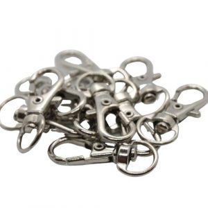 32mm rhodium plated bag charm - Riverside Beads