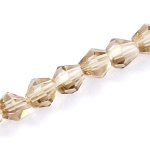 Crystal Bicone Bead - Smoky Quartz