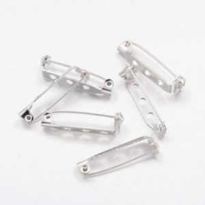 Brooch Pin with Swivel Closure - 30mm Silver - Riverside Beads