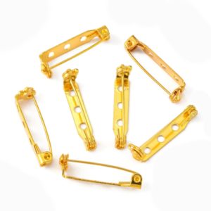 Brooch Pins with Swivel Closure - 30mm Gold - Riverside Beads