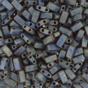 Miyuki Half Tila Beads - Matte Met Silver Grey - Riverside Beads