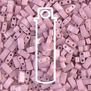 Miyuki Half Tila Beads - Opaque Antique Rose Luster - Riverside Beads
