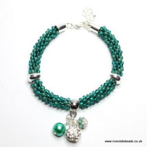 Teal Beaded Charm Dropper Kit - riverside beads
