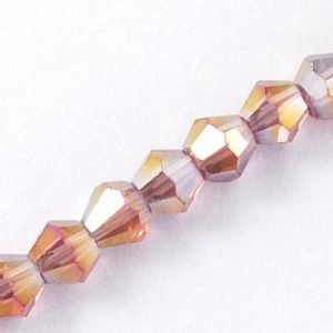 Crystal Bicone Bead - Topaz AB
