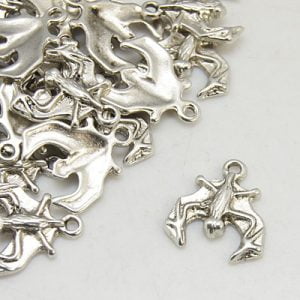 Halloween Bat Charm Antique Silver - Riverside Beads