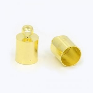6mm Gold Kumihimo End Caps - Riverside Beads